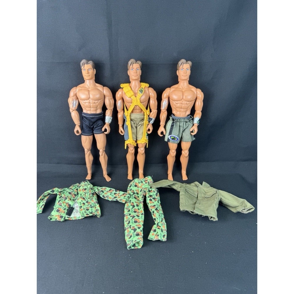 Vintage 1998 Max Steel Dolls Articulated Muscle Men